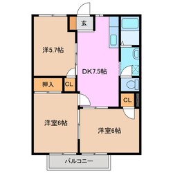 ポワソンボワールＡの物件間取画像